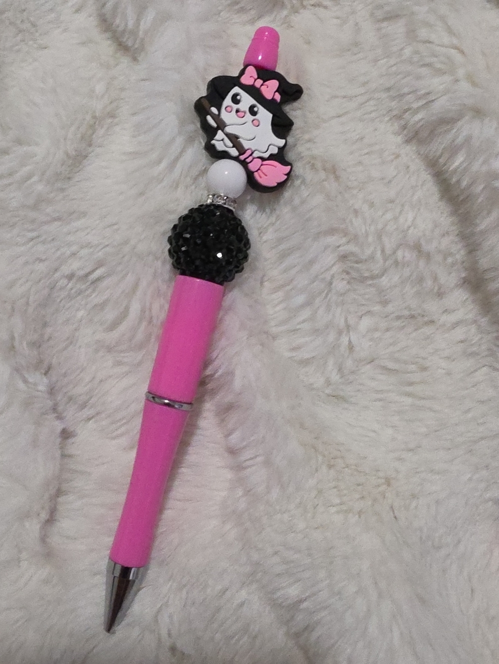 Pink Ghost Witch Character Decorative Pen